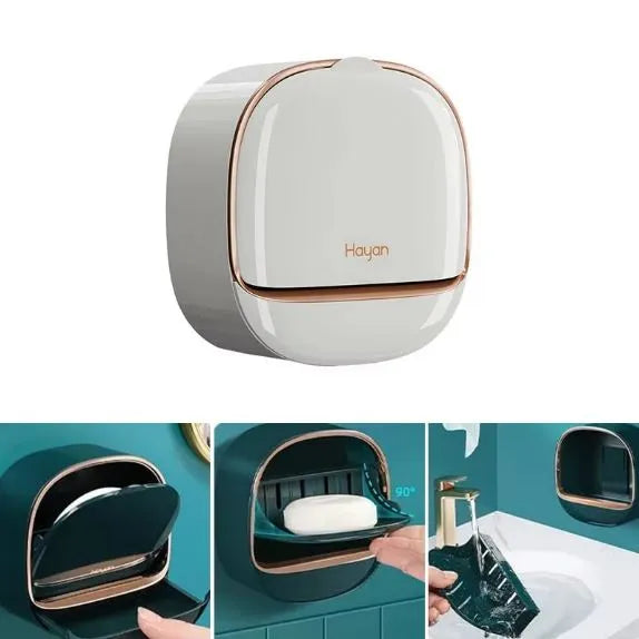 Luxury Soap Holder With Drain Tray (Random Colours)
