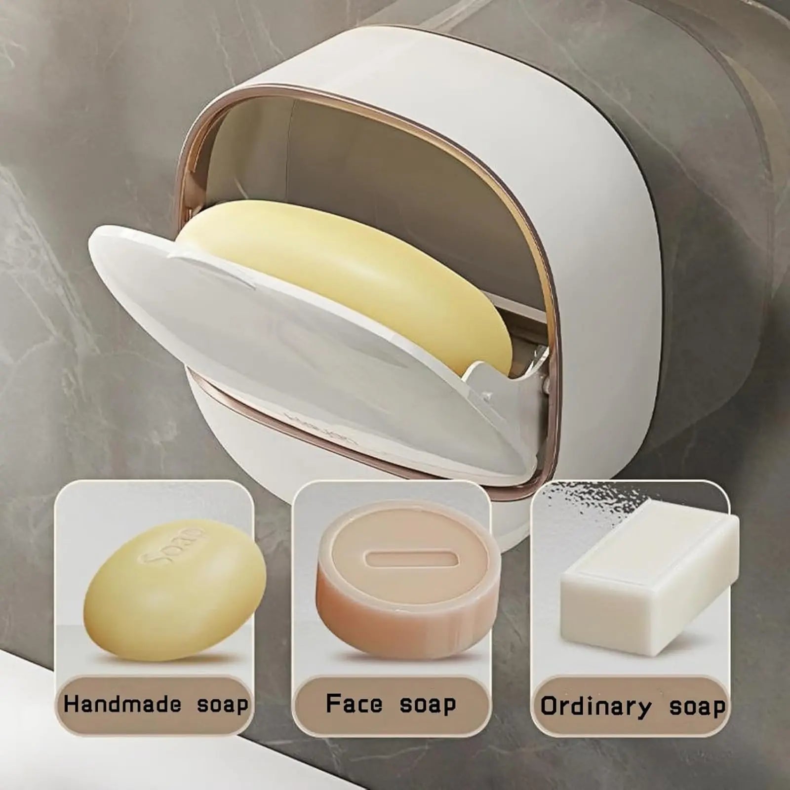 Luxury Soap Holder With Drain Tray (Random Colours)