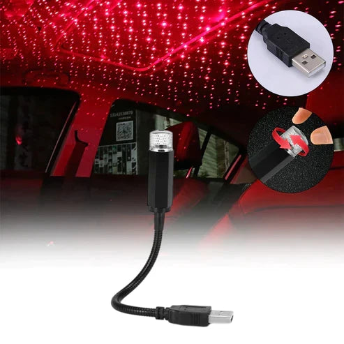 Romantic LED Starry Sky Car Roof Projection USB Portable Light