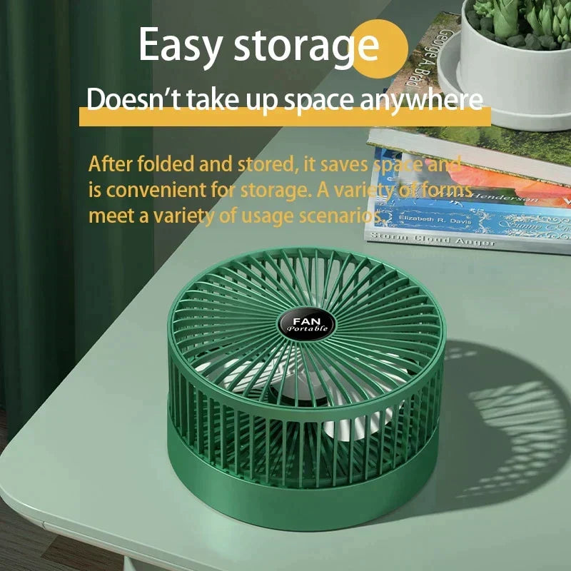 Foldable Telescopic Rechargeable Fan