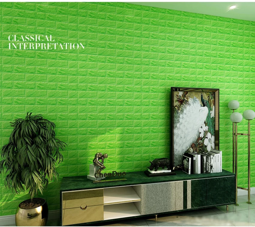 3D Waterproof Foam Brick Wallpaper - (2.26 X 2.52 Feet)